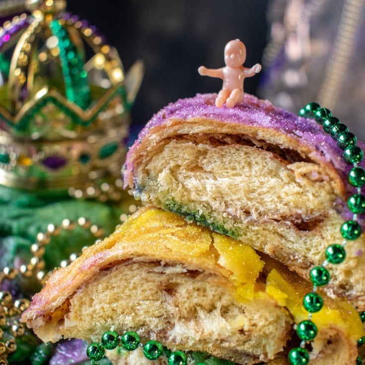 mardi gras cake baby jesus